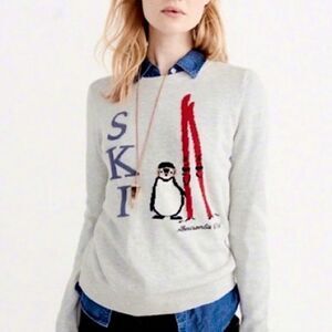 Abercrombie and Fitch Penguin Ski Crewneck Sweater